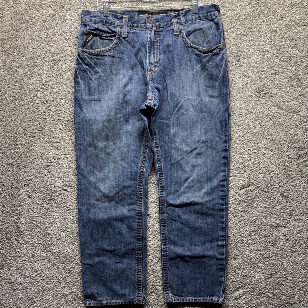 Ariat Jeans Mens 34x32 Blue M3 Loose‎ FR Flame Resistant CAT 2 Workwear Denim